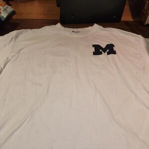Champion Michigan Wolverines Logo T Shirt Sz 3XL, Front & Back Graphics